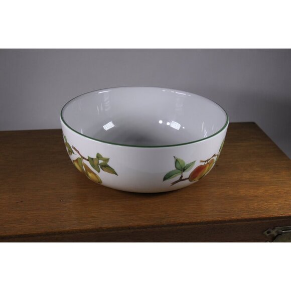 1986 English Royal Worcester Evesham Vale 8" round bowl, Freezer to Oven, Oven - Picture 5 of 10